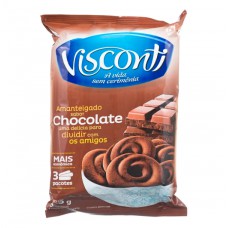 Biscoito Amanteigado Sabor Chocolate Visconti 315g